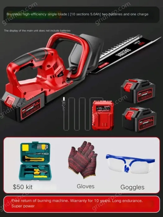 Brushless high-efficiency single-edged 10-cell 5.0Ah two batteries and one charger