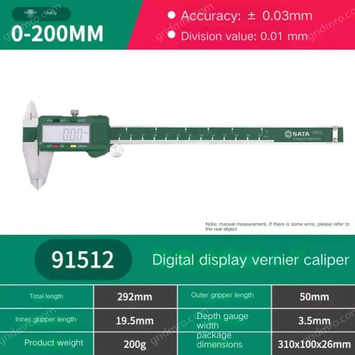 Digital caliper 0-200mm 91512