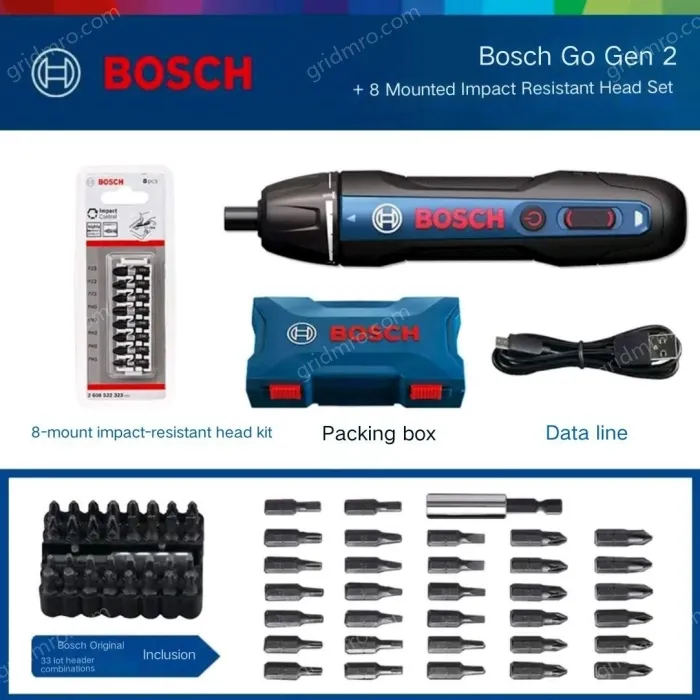 Bosch GO 2 + 8 impact-resistant bit set