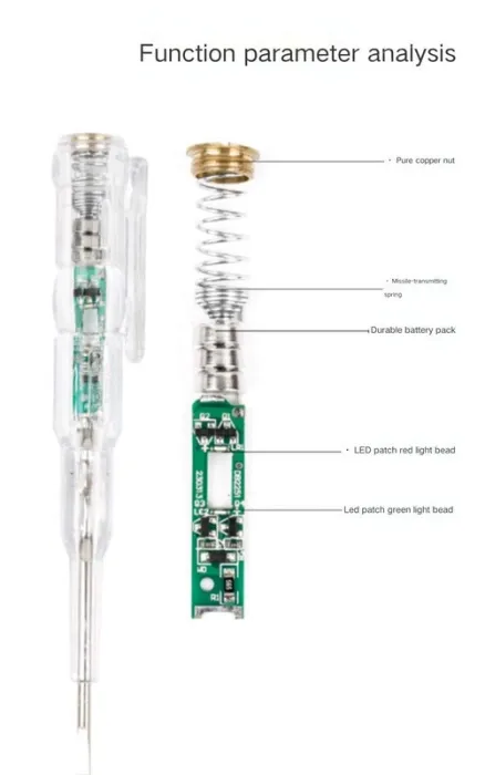 High-brightness colored light measuring pen 24-250V