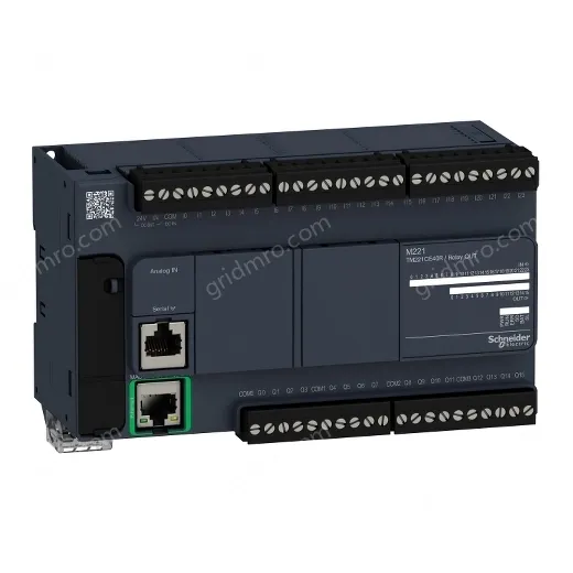 TM221CE40R logic controller, Modicon M221, 40 IO, relay, Ethernet