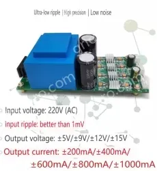 ACDC linear power supply 220V to positive and negative voltage ±9V ±400MA