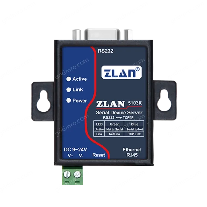 Rail/desktop serial server