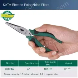 6 inch needle-nose pliers stripping/crimping/stranding 70124A
